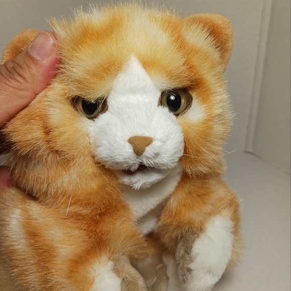 Folkmanis Puppets Orange Tabby Kitten Cat Stuffed Animal Plush Orange Cat - Picture 7 of 10